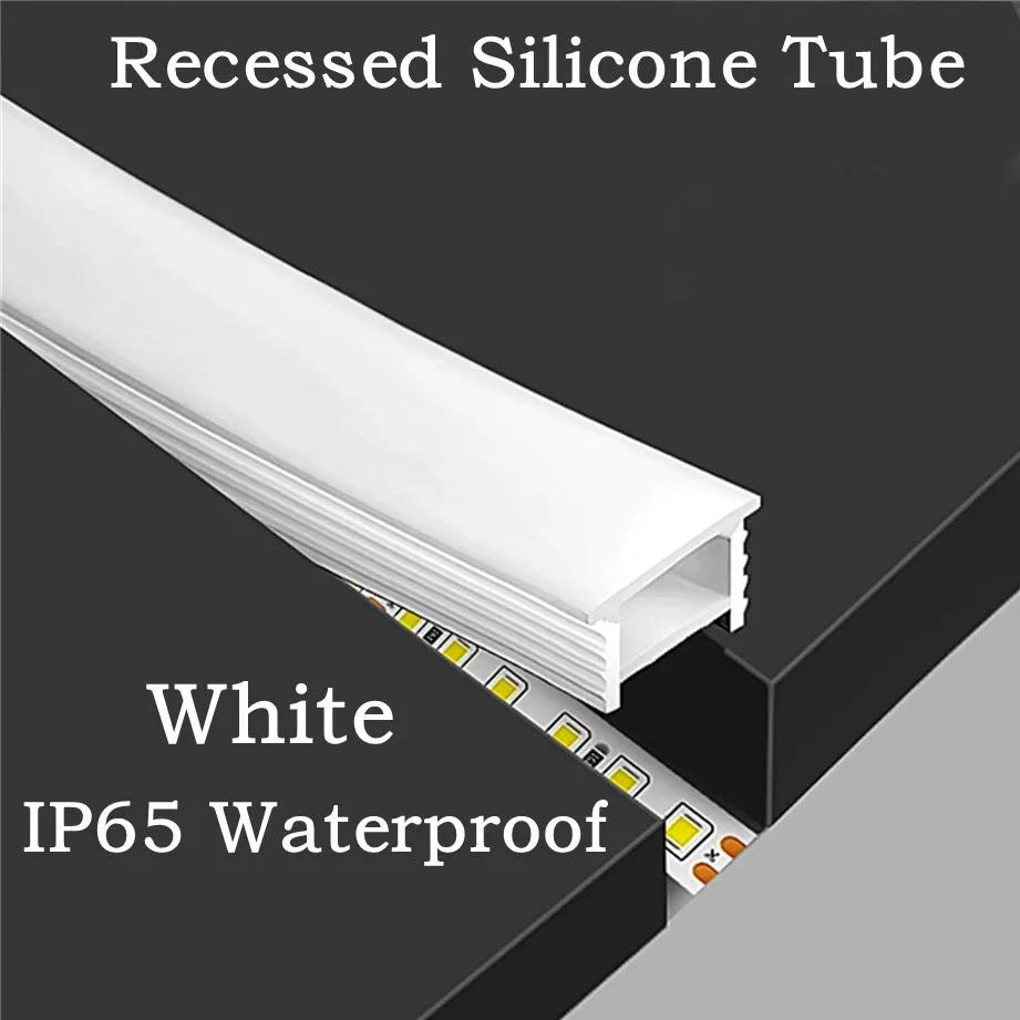 Diffusion Material Roll - Tubo de silicone branco embutido led