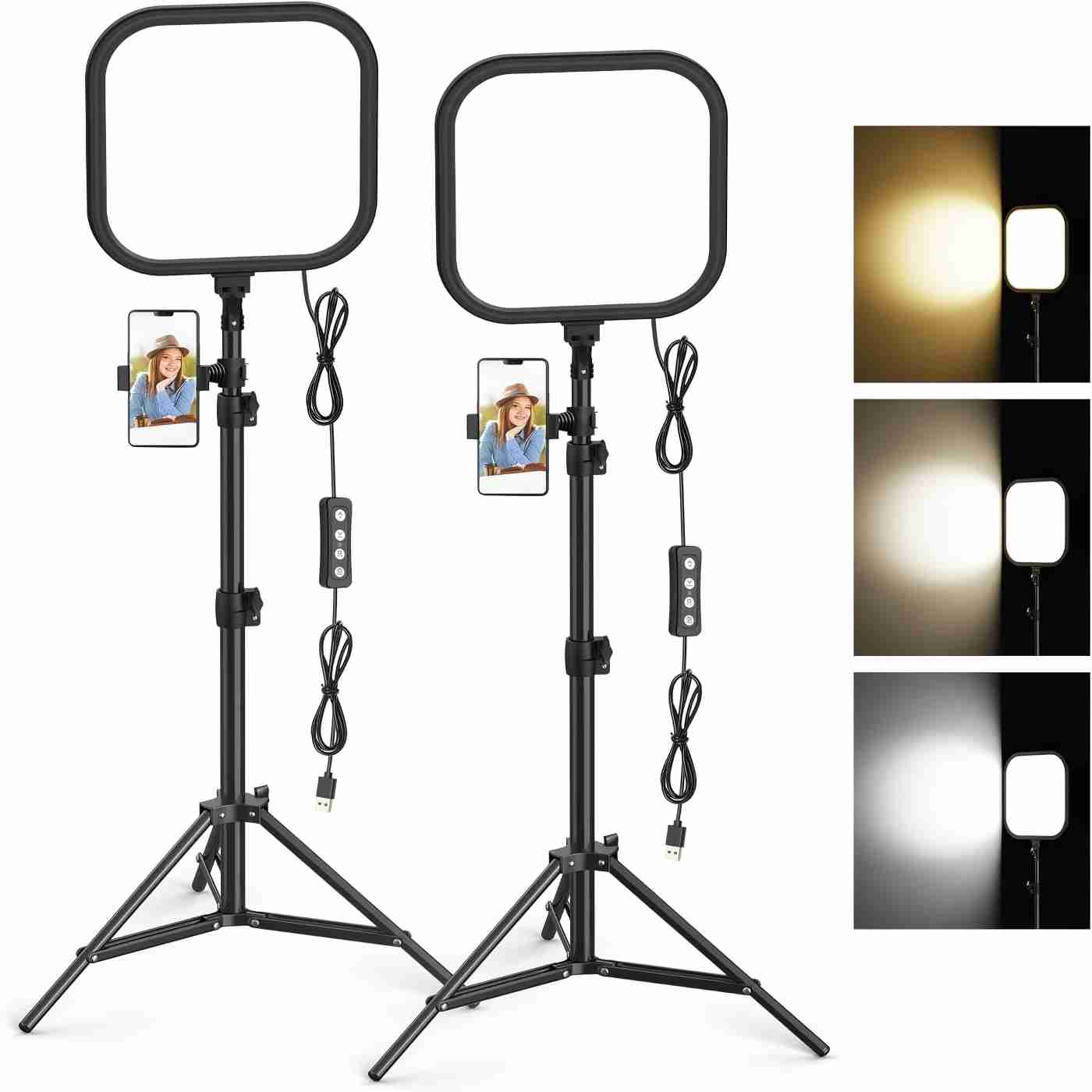 Altson Photography Video Lighting Kit - Kit de Luzes de Vídeo LED
