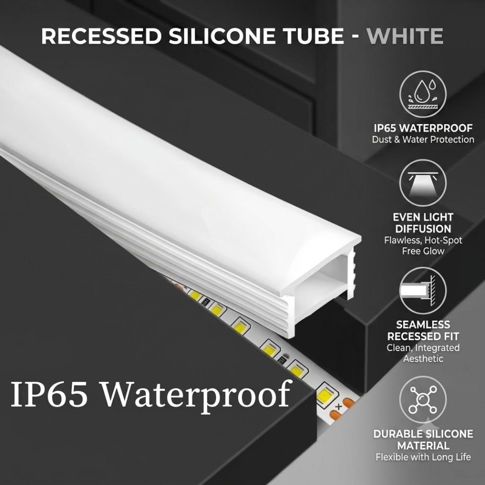 Diffusion Material Roll - Tubo de Silicone Branco Embutido para