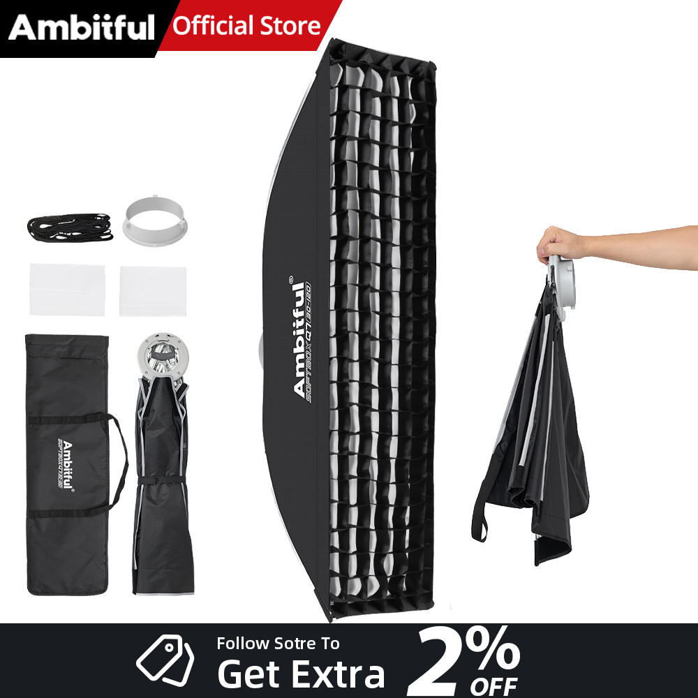 Photography Lighting Softbox - AMBITFUL Q7-II 30*120cm Softbox Retangular com
