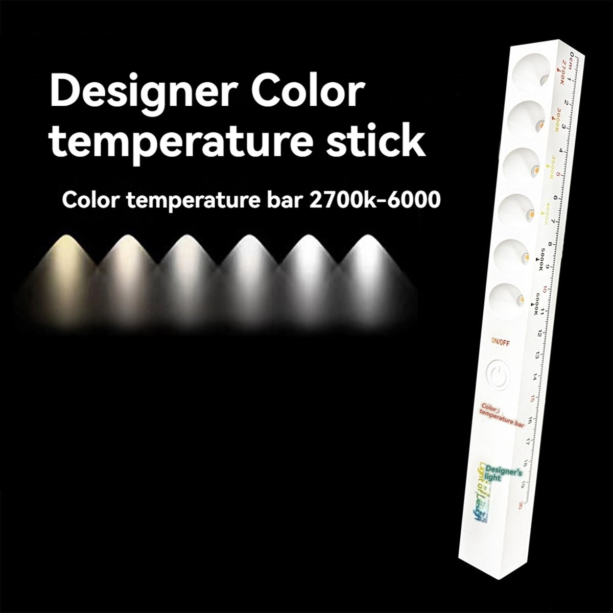 Photography Lighting Meter - Sep. Vara de lâmpada de temperatura