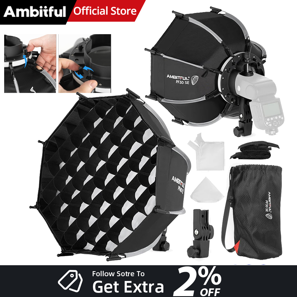 AMBITFUL PF30/PF40 30cm/40cm M - Photography Lighting Softbox avaliação e preço