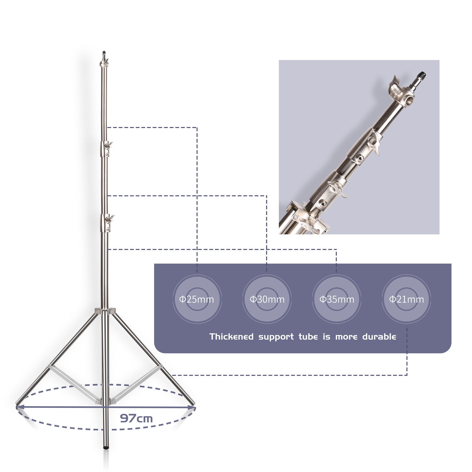 Sh 2.8m suporte de luz de aço  - Photography Lightning avaliação e preço