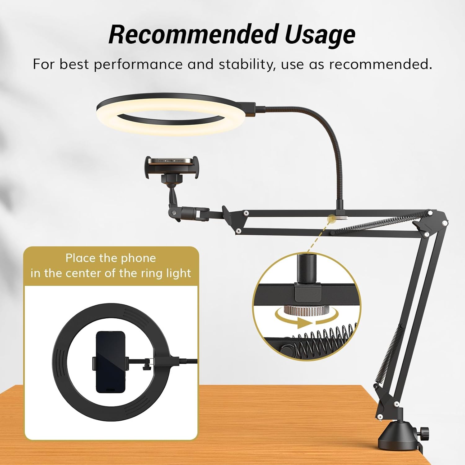 Anel de luz com suporte e supo - Photography Lighting Circle avaliação e preço
