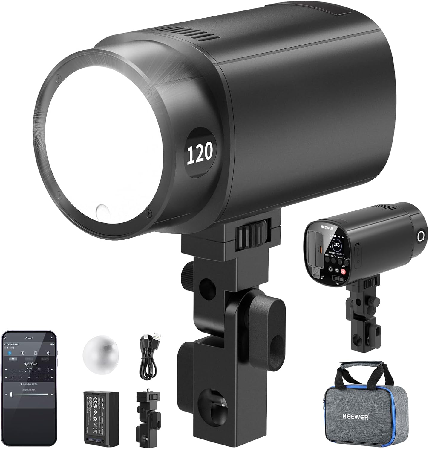 NEEWER Q120 120Ws 2.4G TTL Fla - Portable Strobe Monolight avaliação e preço