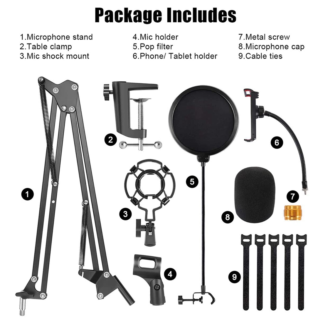 NALFI-suporte de microfone, su - Boom Arm Stand avaliação e preço