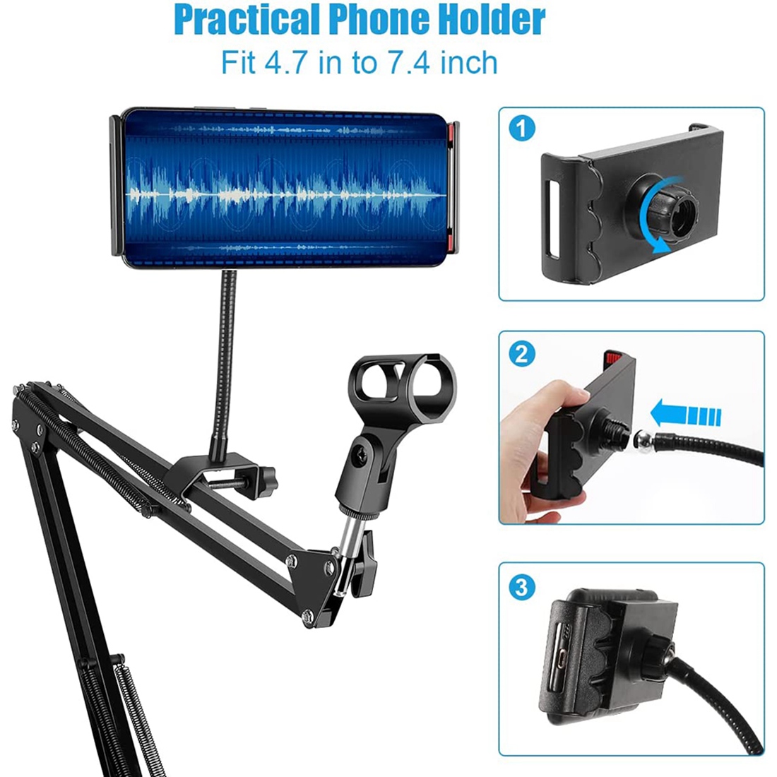 NALFI-suporte de microfone, su - Boom Arm Stand avaliação e preço