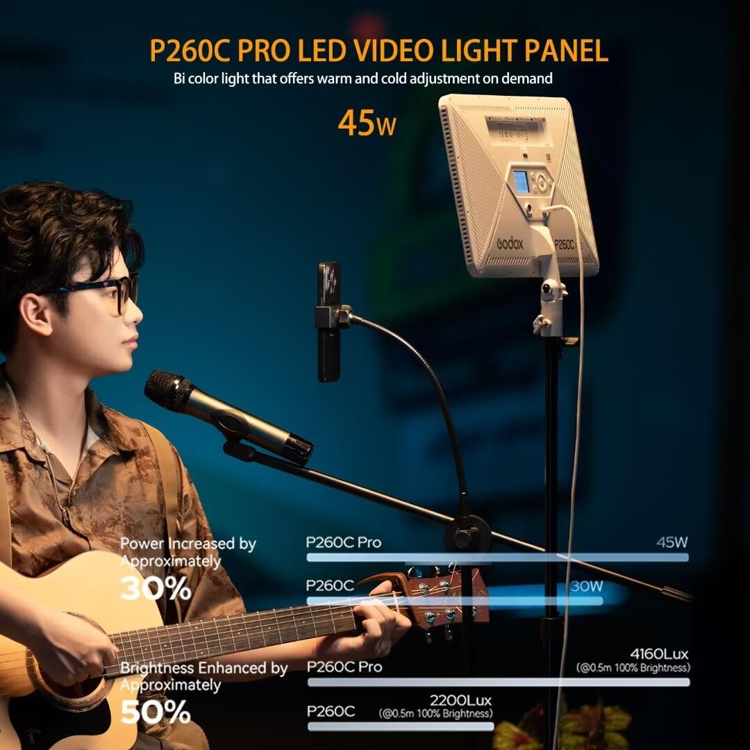 Godox p260c pro led painel de  - Photography Lighting Youtube avaliação e preço