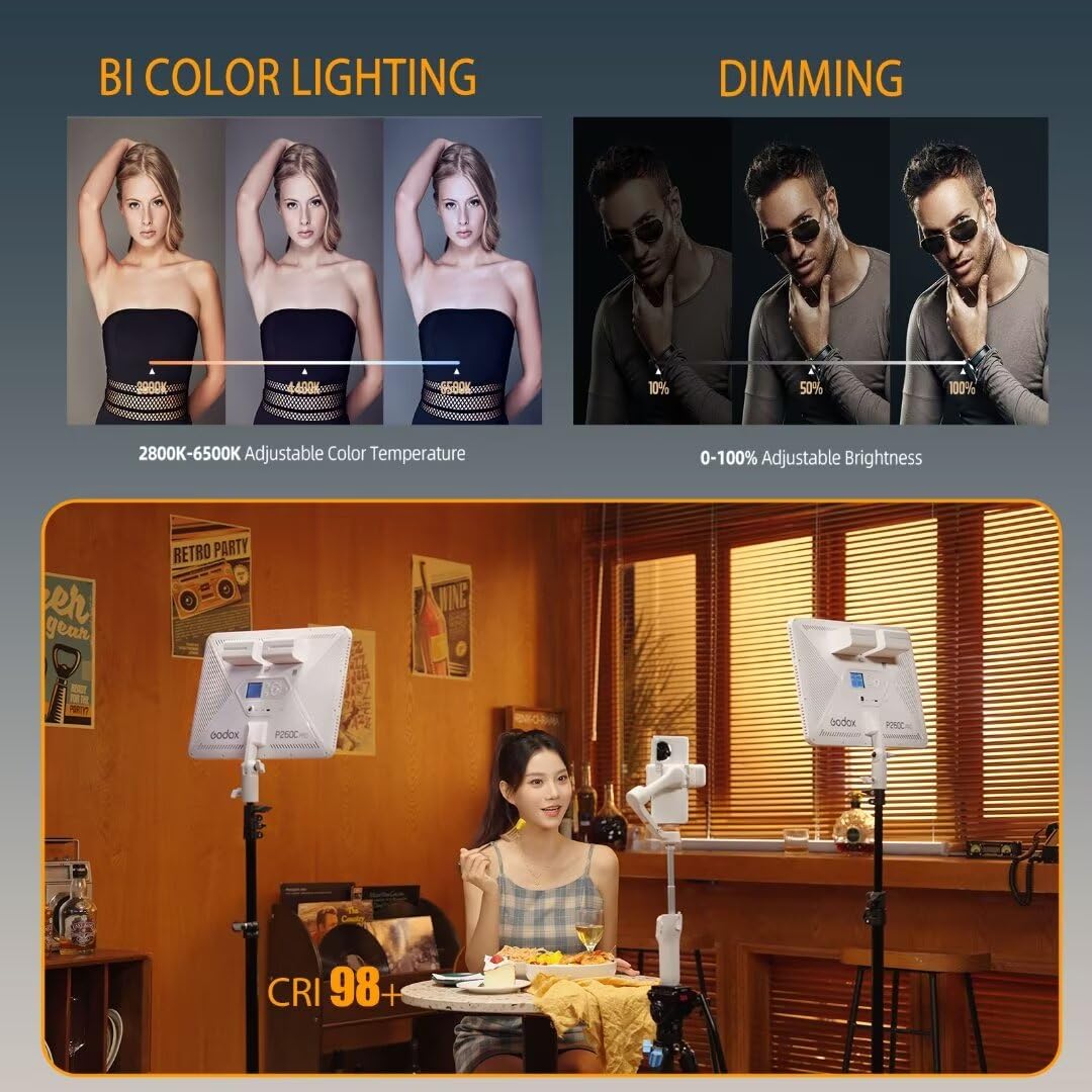 Godox p260c pro led painel de  - Photography Lighting Youtube avaliação e preço