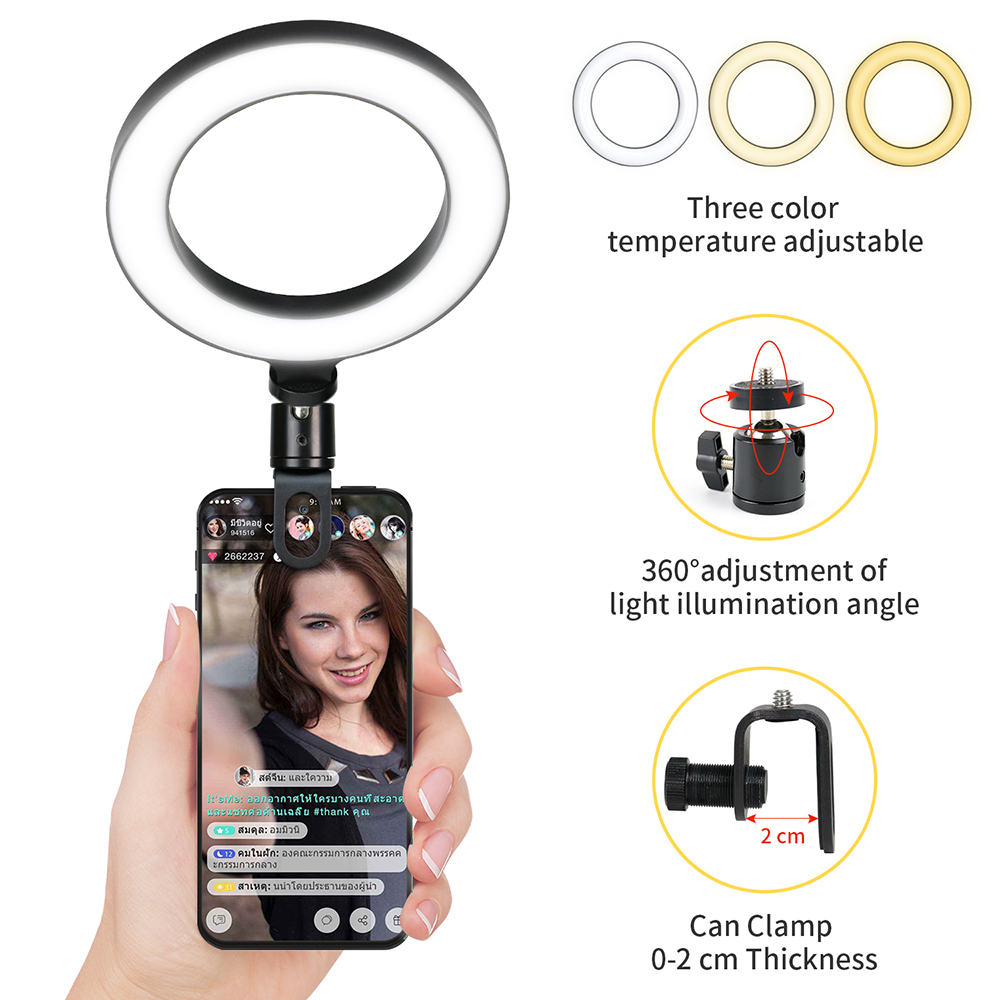 Luz de vídeo LED de 16cm com s - Photography Lighting Youtube avaliação e preço