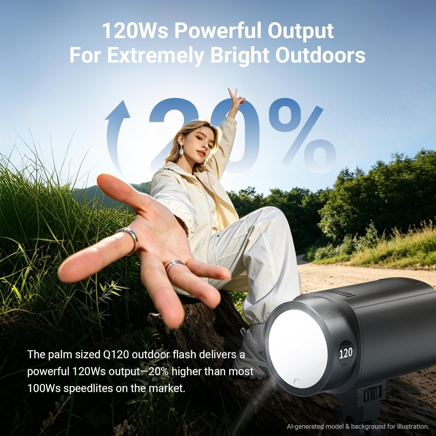 NEEWER Q120 120Ws 2.4G TTL Fla - Portable Strobe Monolight avaliação e preço