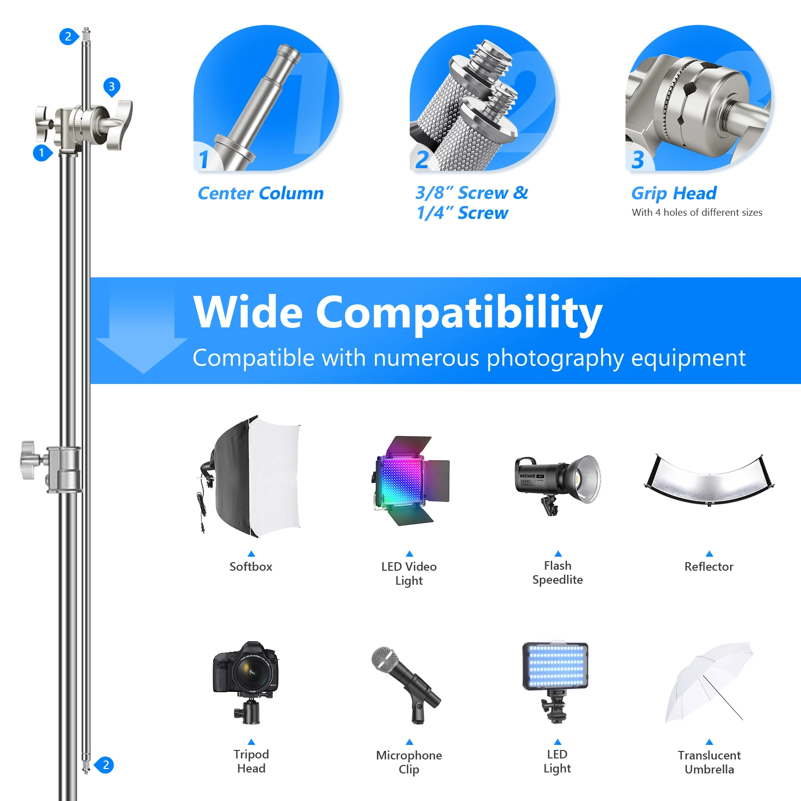 Suporte de Iluminação Profissi - Boom Arm Stand avaliação e preço
