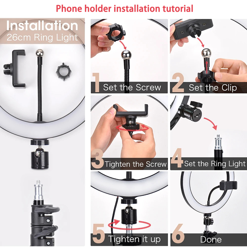 16cm 26cm 33cm led anel luzes  - Photography Lighting Youtube avaliação e preço
